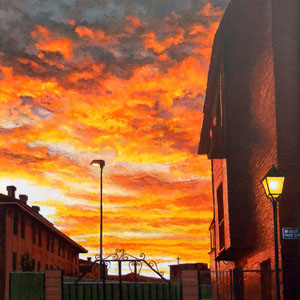 Nuves al atardecer