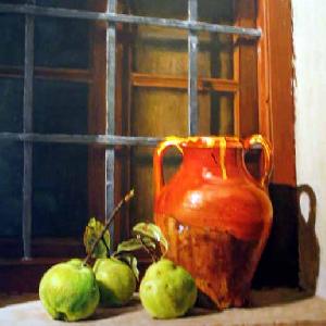 Membrillos en ventana