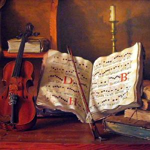 Libros con violín