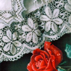 Puntillas con rosa