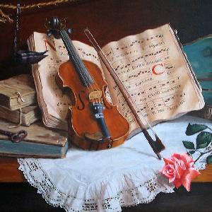 Libro con violín